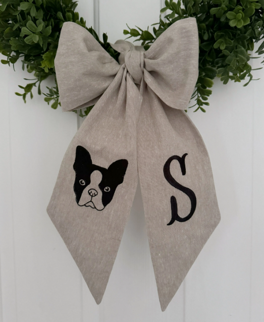 Dog Wreath Bow Sash